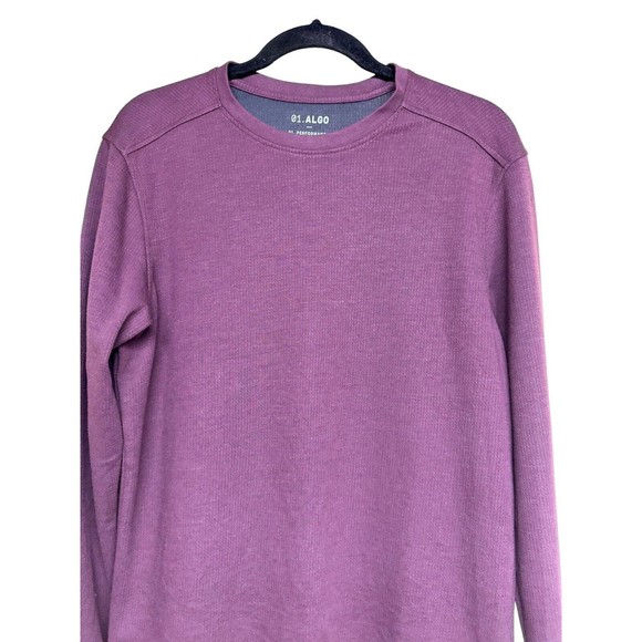 01.Algo Denver Performance Thermal Crew Burgundy Men’s Size Medium - Picture 3 of 10